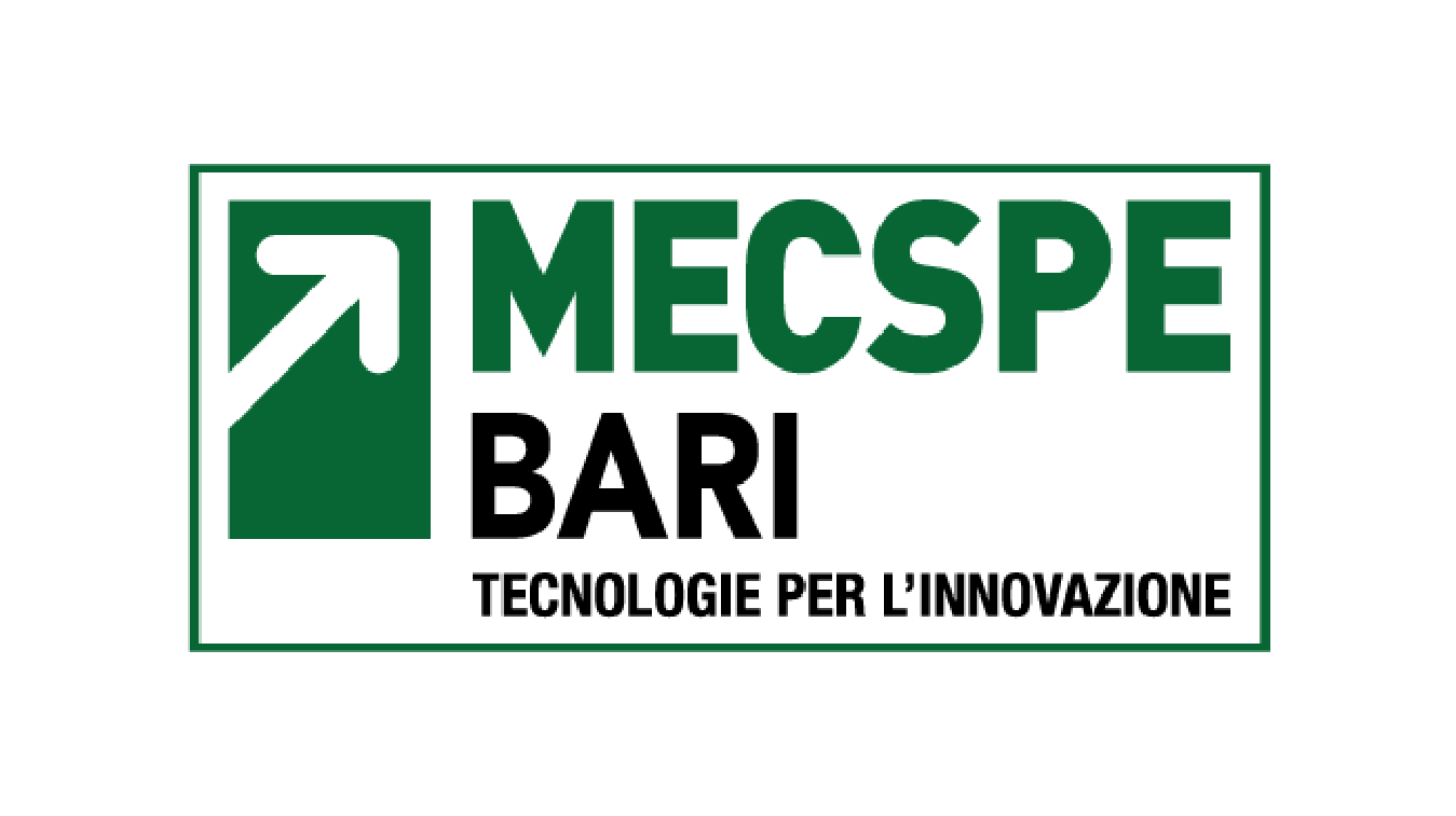 Logo of the MECSPE BARI in green.