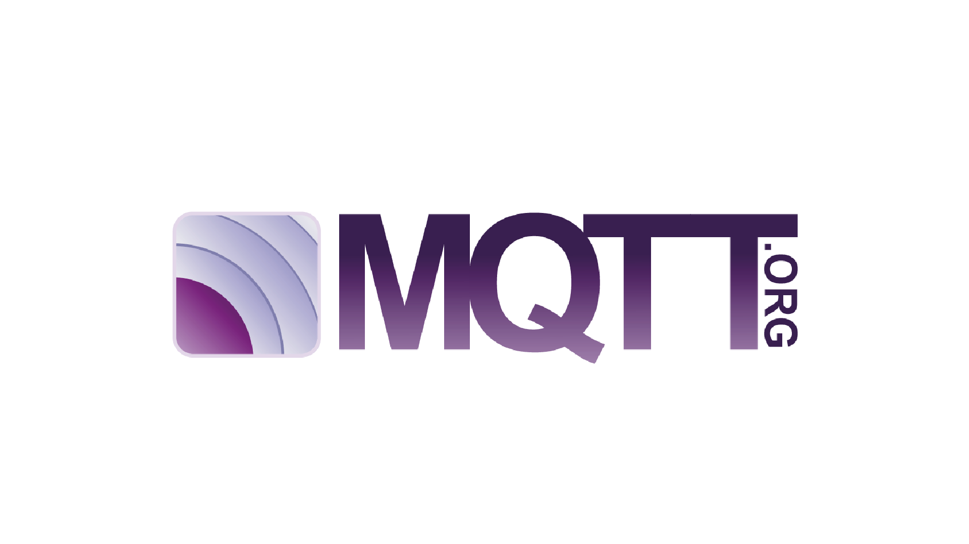 Logo MQTT in violet.