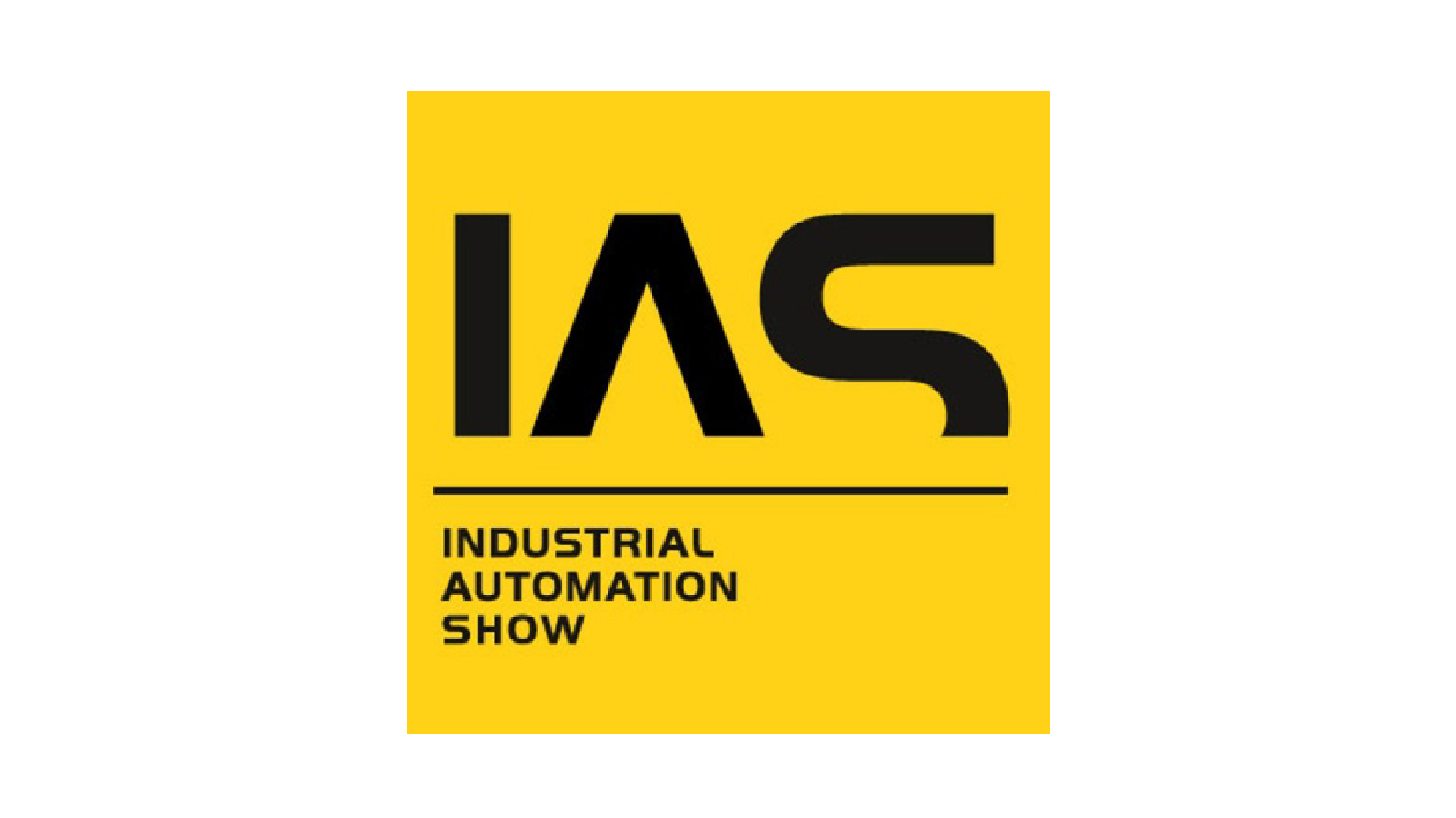 Black and yellow logo of the Industrial Automation Show (IAS).